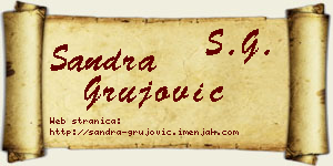 Sandra Grujović vizit kartica